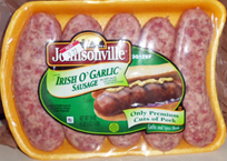 Irish O'Garlic Sausage. Click on image to view larger size in a new window.