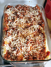 Stuffed Manicotti. Click on image to view larger size in a new window.