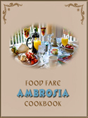 The "Ambrosia Cookbook" contains recipes in all categories, along with special dishes for holidays and vegetarians, and easy-to-assemble herb and spice mixes.