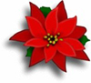 In Mexico, beautiful red poinsettias are often placed on Christmas trees.
