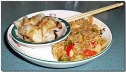 Potstickers & General Tso's Chicken. Click on image to view larger size in a new window.