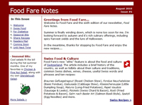 Food Fare Food Notes (August 2010)