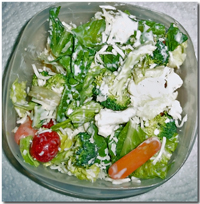 Today's luncheon salad. Click on image to view larger size in a new window.