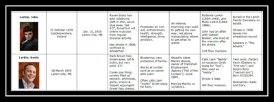 Collective Obsessions spreadsheet. Click on image to view larger size in a new window.