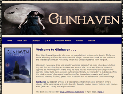 Official website for "Glinhaven" by Deborah O'Toole.