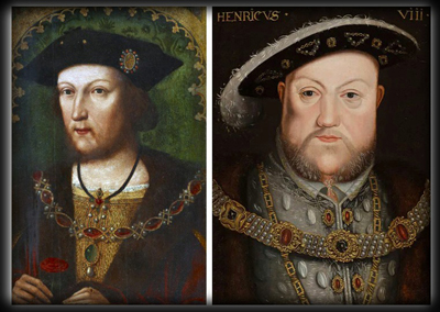 Young and old Henry VIII. Click on image to view larger size in a new window.