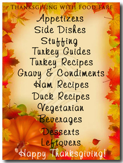 Thanksgiving with Food Fare Menu