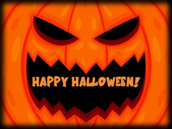 Happy Halloween button. Click on image to view larger size in a new window.