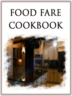 Food Fare Cookbook. Click on image to see larger size in a new window.