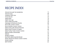 Ambrosia Cookbook Recipe Index