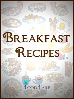 Food Fare: Breakfast Cookbook. Click on image to view larger book cover size in a new window.