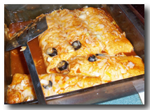 Food Fare: Cheese Enchiladas. Click on image to view larger size in a new window.