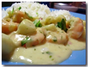 Coco Crevettes (Malagasy Prawns in Coconut Sauce)