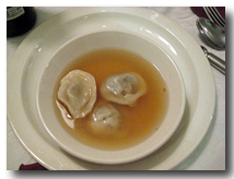 Chicken Soup with Kreplach (dumplings)