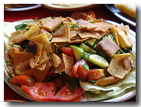 Fattoush (Syrian pita & vegetable salad)