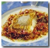 Hake with Bayonne Ham