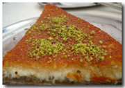 Knafeh (Jordanian baked cheese)