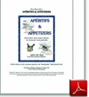 Screenshot of "New Years Eve Ap�ritifs & Appetizers" in PDF format.