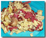 Pastrami & Eggs with Mushrooms. Click on image to view larger size in a new window.