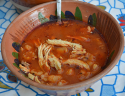 Pozole (Hominy Pork Stew; Navajo). Click on image to view larger size in a new window.