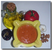 Ingredients for Romesco (Nyora Pepper Sauce)