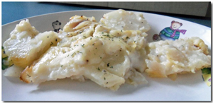 Scalloped Potatoes. Click on image to view larger size in a new window.
