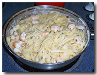 Shrimp & Scallop Fettuccine. Click on image to view larger size in a  new window.