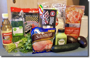 Shenanchie's Sushi Ingredients. Click on image to view larger size in a new window.