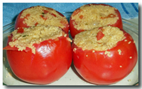 Yalanchi (Iraqi rice-stuffed tomatoes)