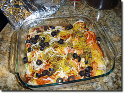Chicken-Sausage Enchiladas. Click on image to view larger size in a new window.