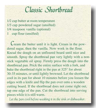 Classis Shortbread recipe from Gael Song.