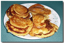 My version of Cornmeal Pancakes.