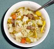 Chicken & Vegetable Pasta Soup. Click on image to view larger size in a new window.