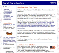 Food Fare Food Notes (June 2010)