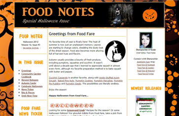 Food Fare Food Notes, October 2012