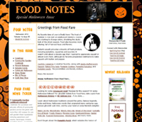 Special Halloween issue of Food Notes (October 2012)