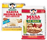 Quaker Oats brand of Harina Preparada and Masa Harina de Maiz