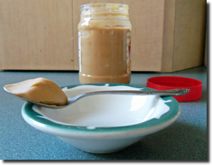 Peanut Butter on a Spoon. Click on image to view larger size in a new window.