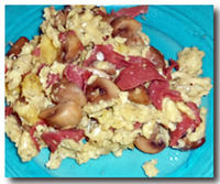 Food Fare: Pastrami & Eggs with Mushrooms