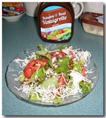 Tomato-Basil Salad with "Basil & Balsamic Vinaigrette." Click on image to view larger size in a new window.