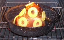 Shank Portion Ham (bone-in, hickory-smoked, super-trim).