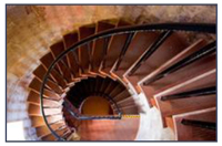 Stairway inside the Banshee Point Lighthouse