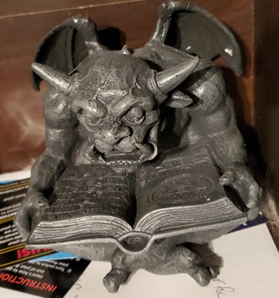 Gargoyle bookend. Click on image to view larger size in a new window.