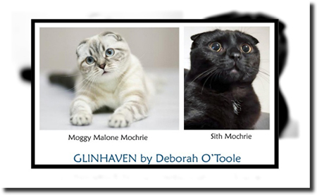 Moggy Malone Mochrie and Sith Mochrie, two characters found in "Glinhaven" by Deborah O'Toole. Click on image to view larger size in a new window.