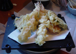 Tempura (seafood and vegetables deep-fried in thin batter). Click on image to view larger size in a new window.