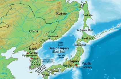 Area map of Japan