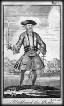 Edward Teach (aka Blackbeard). Click on image to view larger size in a new window.