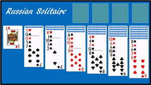 Layout for Russian Solitaire. Click on image to view larger size in a new window.