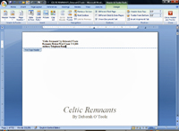 Screenshot of header insert using Microsoft Word 2007. Click on image to see larger size in a new window.