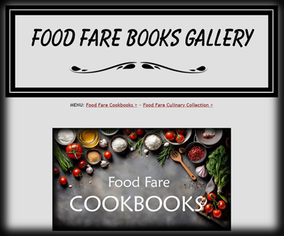 Online gallery depicting cookbook covers from Food Fare